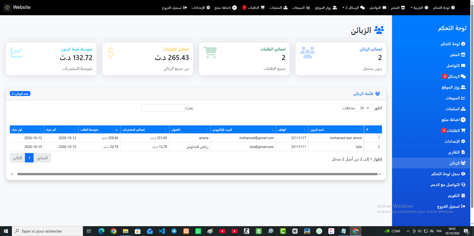 لوحة التحكم 6